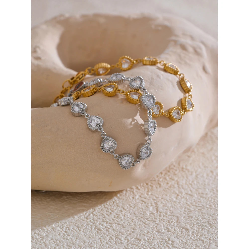 Complete the Look: Gold Heart Bracelet