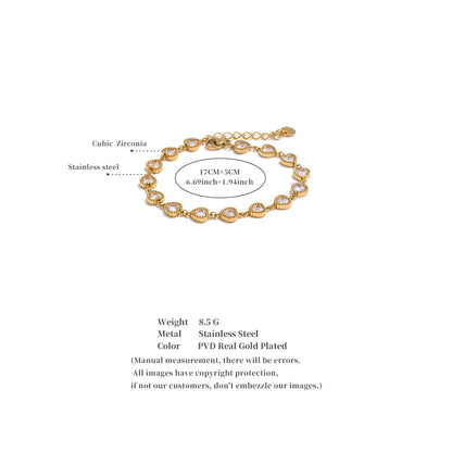 Complete the Look: Gold Heart Bracelet