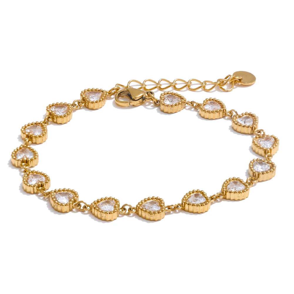 Complete the Look: Gold Heart Bracelet