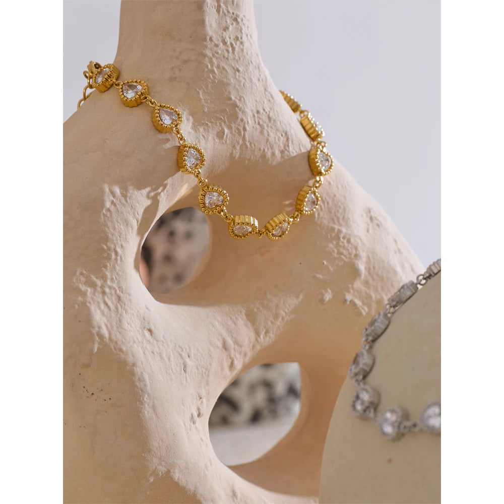 Complete the Look: Gold Heart Bracelet